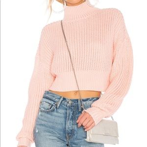 Lovers + Friends pink turtleneck
